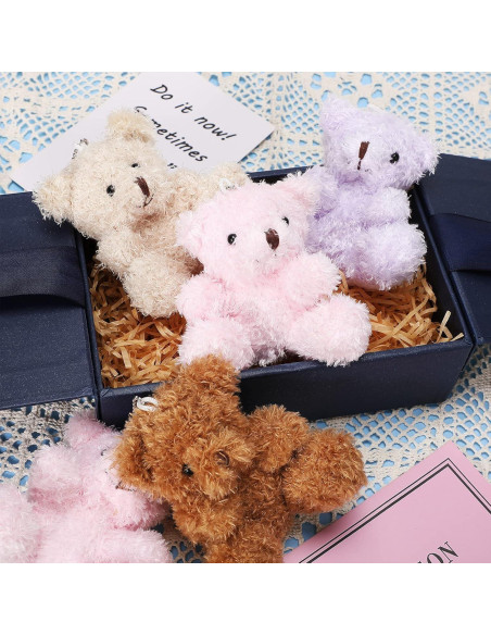 6 Osos de Peluche Mini Aoriher 10.16 cm Marrón para Fiestas 6 Osos de Peluche Mini Aoriher 10.16 cm Marrón para Fiestas