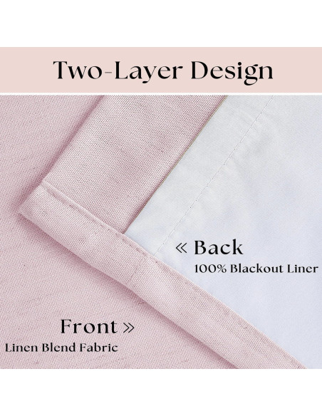 Cortinas Opacas Plisadas TWODRAPES Rosa Claro 243.8 cm x 101.6 cm