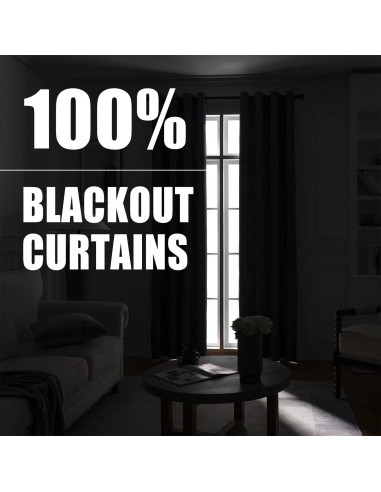 Cortinas Opacas Rutterllow 132x183 cm 100% Bloqueo Luz Beige