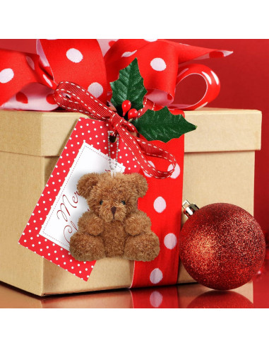 6 Osos de Peluche Mini Aoriher 10.16 cm Marrón para Fiestas