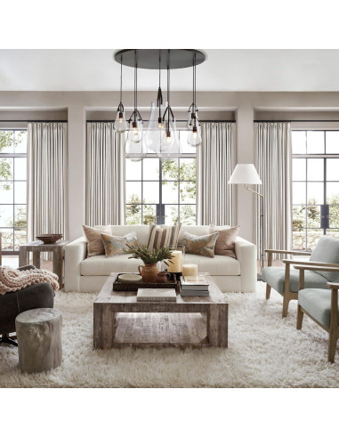 Cortinas Opacas Topfinel 100% Lino 40x80" Pack de 2 Color Natural