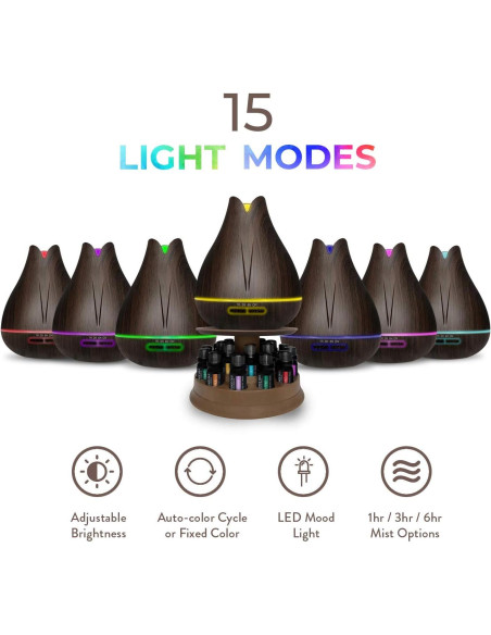 Difusor de Aromaterapia Pure Daily Care 400ml + 20 Aceites Difusor de Aromaterapia Pure Daily Care 400ml + 20 Aceites