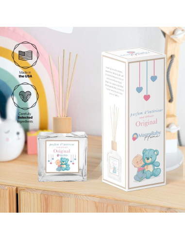 Difusor de Varillas Macrobaby 200ml Aroma Polvo Bebé