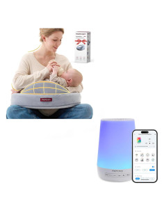 Almohada de Lactancia Momcozy con Máquina de Sonido y Luz LED
