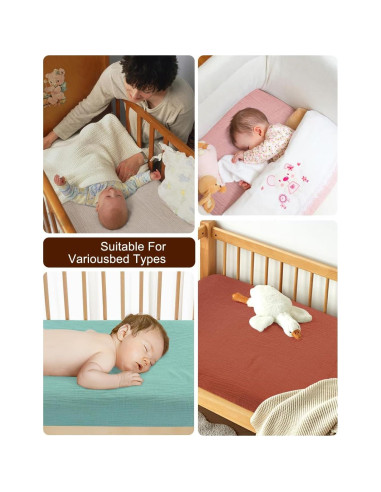 Sábanas para cuna ZURLEFY 81x40 cm Algodón Amarillo