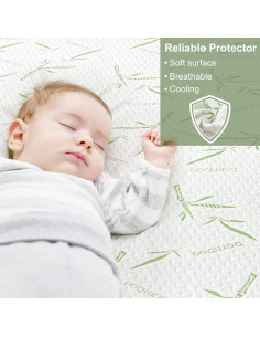 Protector de Colchón Queen Softhour Impermeable Rayón Bambú 2
