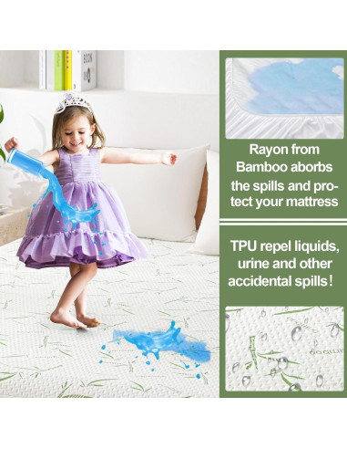 Protector de Colchón Queen Softhour Impermeable Rayón Bambú