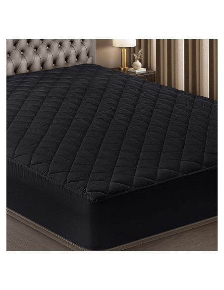 Protector de Colchón Acolchado Utopia Bedding King Negro Protector de Colchón Acolchado Utopia Bedding King Negro