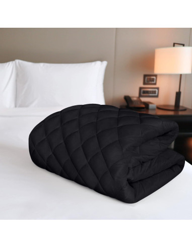 Protector de Colchón Acolchado Utopia Bedding King Negro