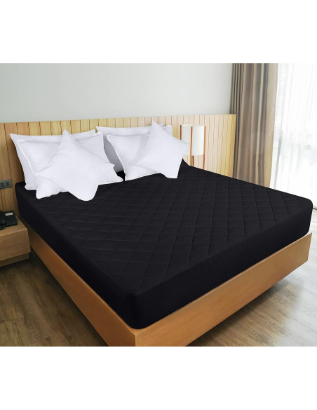 Protector de Colchón Acolchado Utopia Bedding King Negro Protector de Colchón Acolchado Utopia Bedding King Negro