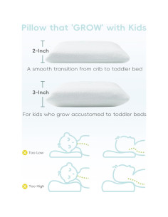 Almohada Ajustable para Niños ATTABABY 33x46 cm Espuma Viscoelástica 2