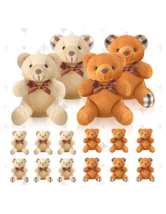 Skylety 16 Piezas Oso de Peluche 10 cm para Decoración