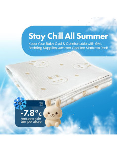 Colchón Protector de Cuna GML - Enfriamiento Hipoalergénico 70x119cm 2