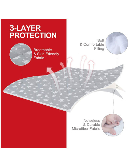 Sábana Ajustada Moonsea para Pack and Play 99x68.6cm Estrella Gris Sábana Ajustada Moonsea para Pack and Play 99x68.6cm Estrella Gris