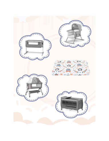 Sábana Ajustada para Cuna Cozary Animales 81x40cm Transpirable