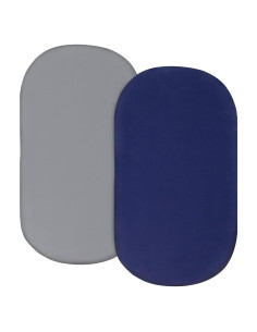 Juego de Sábanas para Cuna 2 Piezas Coldwind Microfibra Gris y Marino