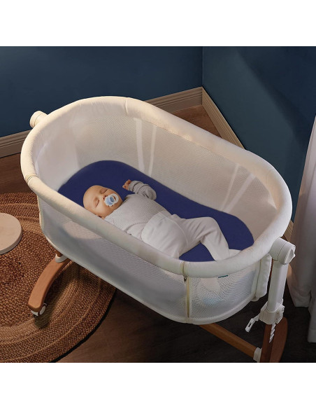 Juego de Sábanas para Cuna 2 Piezas Coldwind Microfibra Gris y Marino