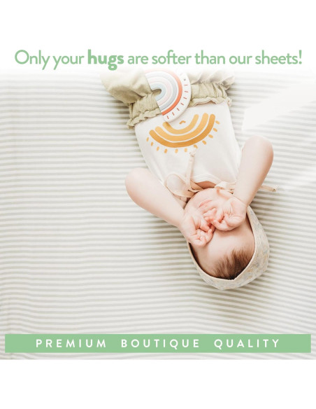 Sábanas Ajustadas para Cuna Joey + Joan 48.3 x 81.3 cm 100% Algodón