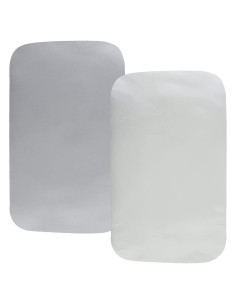 Sábanas de Cuna de Satén Tcmyyund 2 Paquetes Gris y Blanco