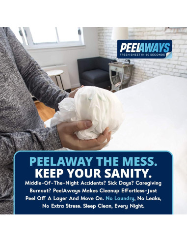 Sábanas Desechables Impermeables PEELAWAYS para Cuna - 5 Capas