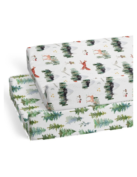 Funda de Cambiador Sorrel + Fern 2-Pack Animales del Bosque