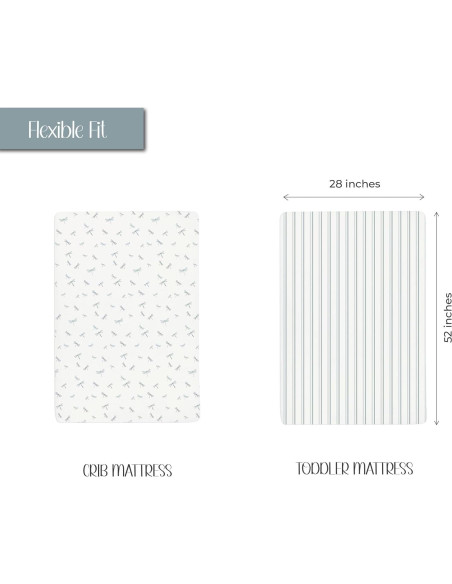 Juego de Sábanas Ajustadas para Cuna Ely's & Co. 132x71 cm