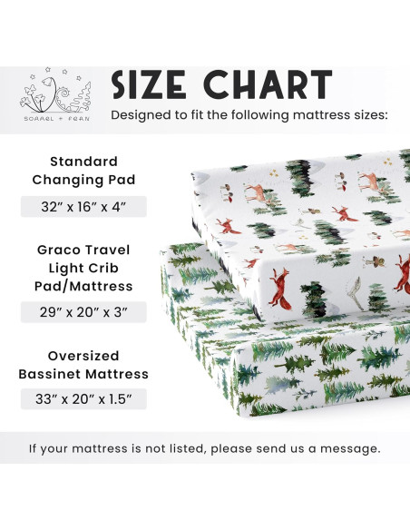 Funda de Cambiador Sorrel + Fern 2-Pack Animales del Bosque