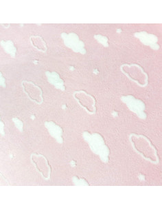 Sábana Ajustable Chenille Rosa 3D American Baby 71x132 cm 2