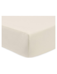 Sábana Ajustable 100% Algodón Compañía Americana Bebés Crema