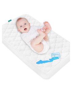 Cubierta de Almohadilla para Colchón de Cuna Biloban 91x46cm Impermeable