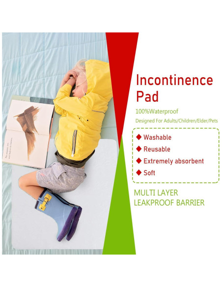 Almohadilla Bamuho para Cama Impermeable 86x132 cm Lavable Almohadilla Bamuho para Cama Impermeable 86x132 cm Lavable