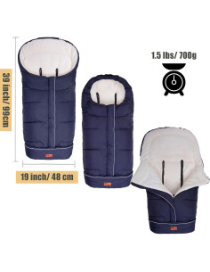 Saco de pies para cochecito YP001 - Invierno Marino Impermeable 2