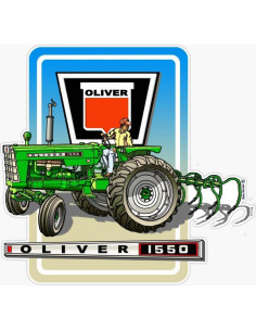 Calcomanía Vintage Oliver 1550 para Ventana 12.7 cm 2