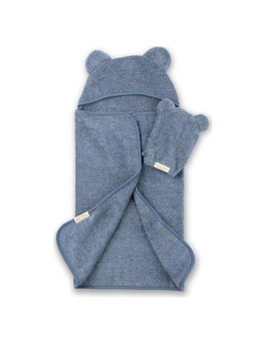 Conjunto Toalla de Baño con Capucha y Mitón Bella Tunno