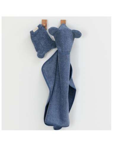 Conjunto Toalla de Baño con Capucha y Mitón Bella Tunno