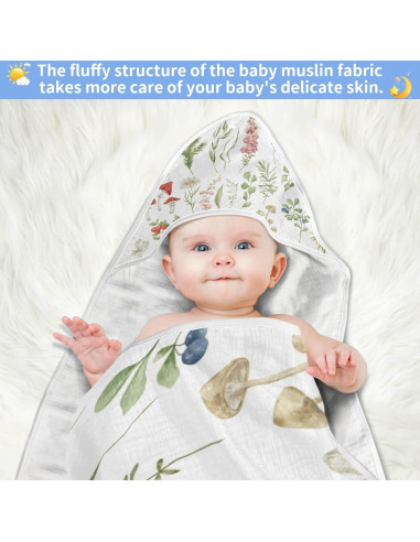 Toalla de baño con capucha Pigsaly 76x76cm algodón orgánico