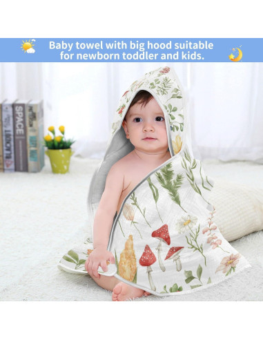 Toalla de baño con capucha Pigsaly 76x76cm algodón orgánico