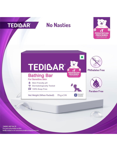 Barra de baño para bebés Curatio 75 g x 3 unidades Barra de baño para bebés Curatio 75 g x 3 unidades