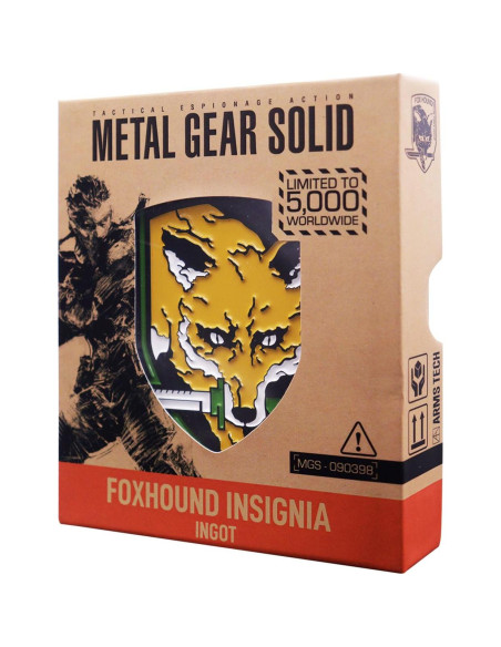 Ingot de Metal Gear Solid FOXHOUND - Edición Limitada Fanattik Ingot de Metal Gear Solid FOXHOUND - Edición Limitada Fanattik