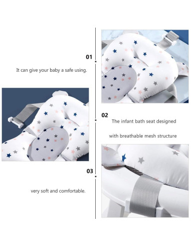 Almohadilla de Baño para Bebés SAFIGLE con Sling Ajustable