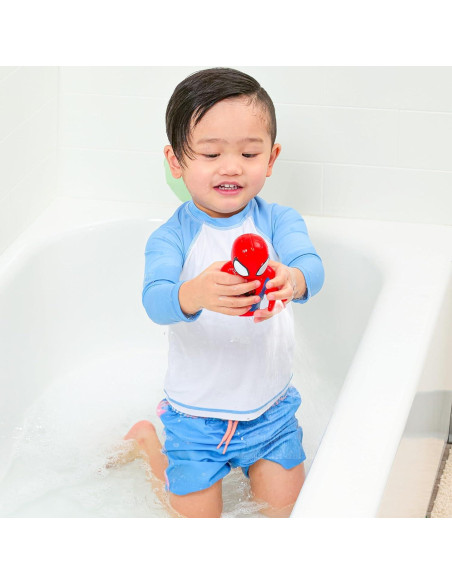 Set de Juguetes de Baño Spidey y Amigos - 6 Piezas con Cubo