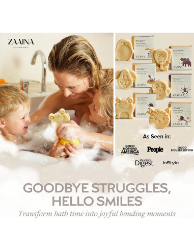 Jabón en Barra para Niños ZAAINA - Set de 6 Animales
