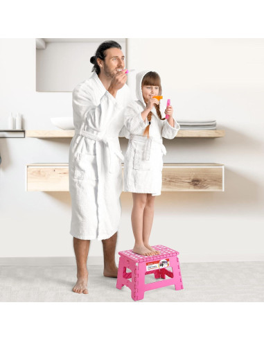 Taburete Plegable ACSTEP Rosa 22.9 cm Altura 136 kg Capacidad