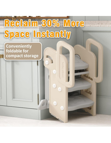 Escalera Plegable para Niños XQIAO 3 Escalones Antideslizante