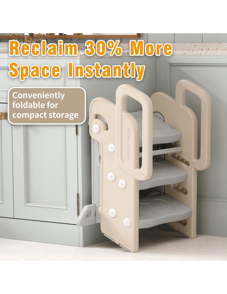 Escalera Plegable para Niños XQIAO 3 Escalones Antideslizante