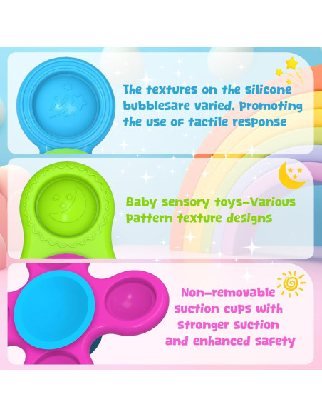 Juguetes de baño Guibola con ventosas - Apilables Estrella Luna