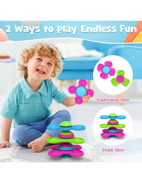 Juguetes de baño Guibola con ventosas - Apilables Estrella Luna