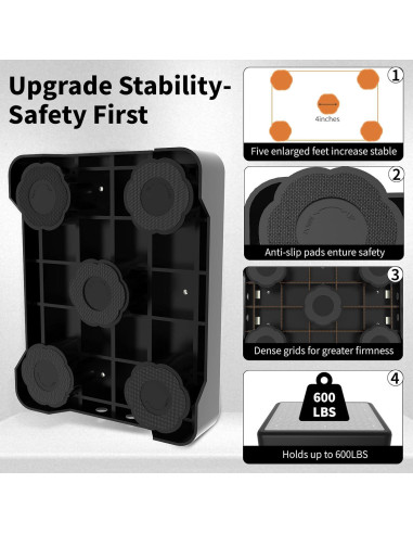 Escalera Ajustable TENGYI 272 kg Antideslizante Gris