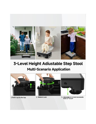 Escalera Ajustable TENGYI 272 kg Antideslizante Gris