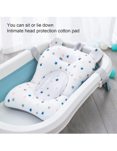 Almohadilla de Soporte para Baño Bebés SALALIS - Estrellas Blancas 2